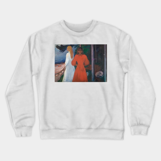 Red and White by Edvard Munch Crewneck Sweatshirt by Classic Art Stall